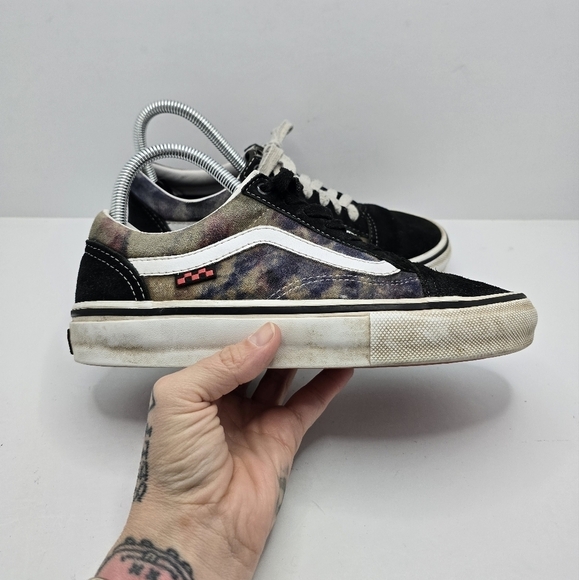 Vans | Old Skool distressed black indie sleeze low-top sneakers | WMS 7 - Picture 3 of 14